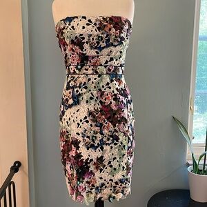 Nicole Miller Strapless Lace Dress - Size 2